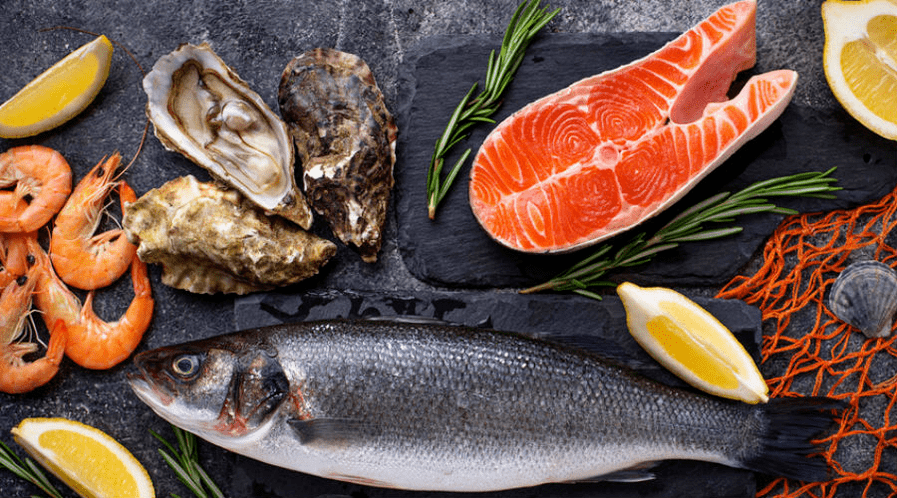 Vitamines dans les fruits de mer pour la puissance