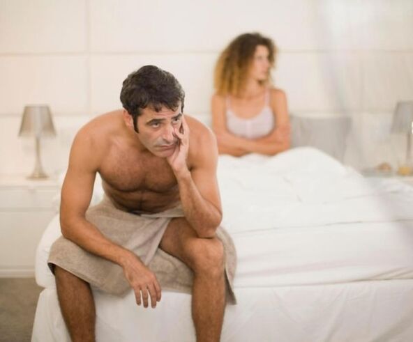 Un homme a des problèmes de puissance